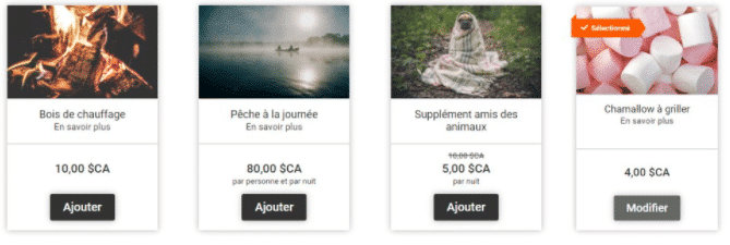 Pourvoirie CA options