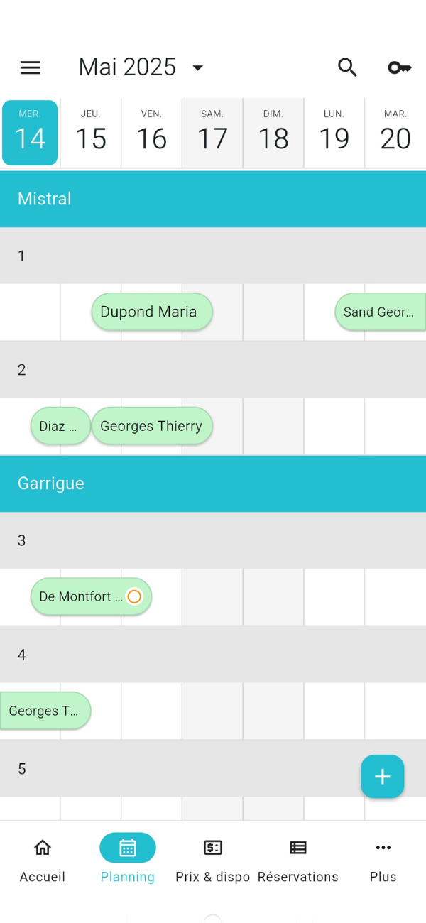 Interface Application Mobile Reservit